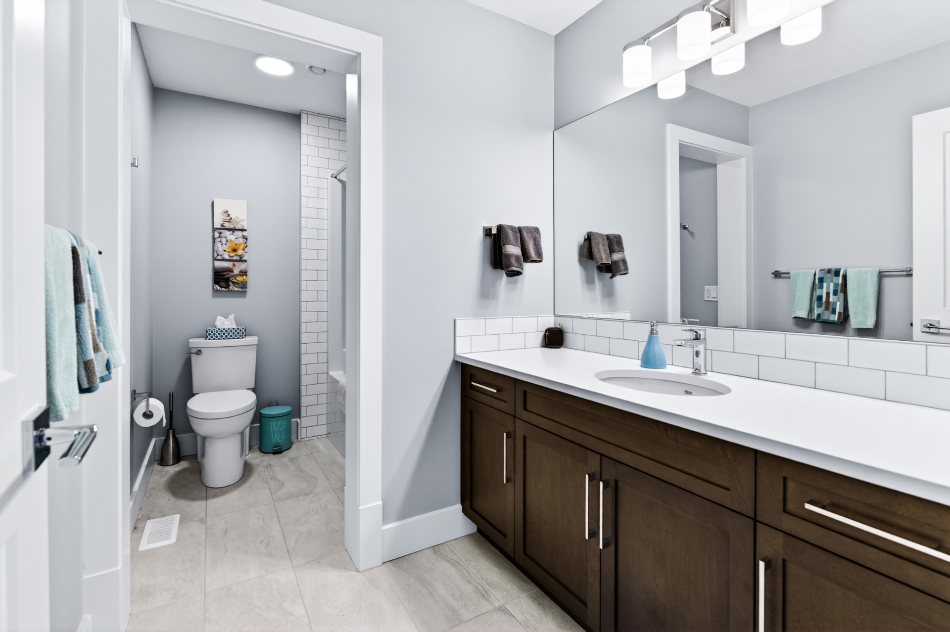 Double-vanity bathroom